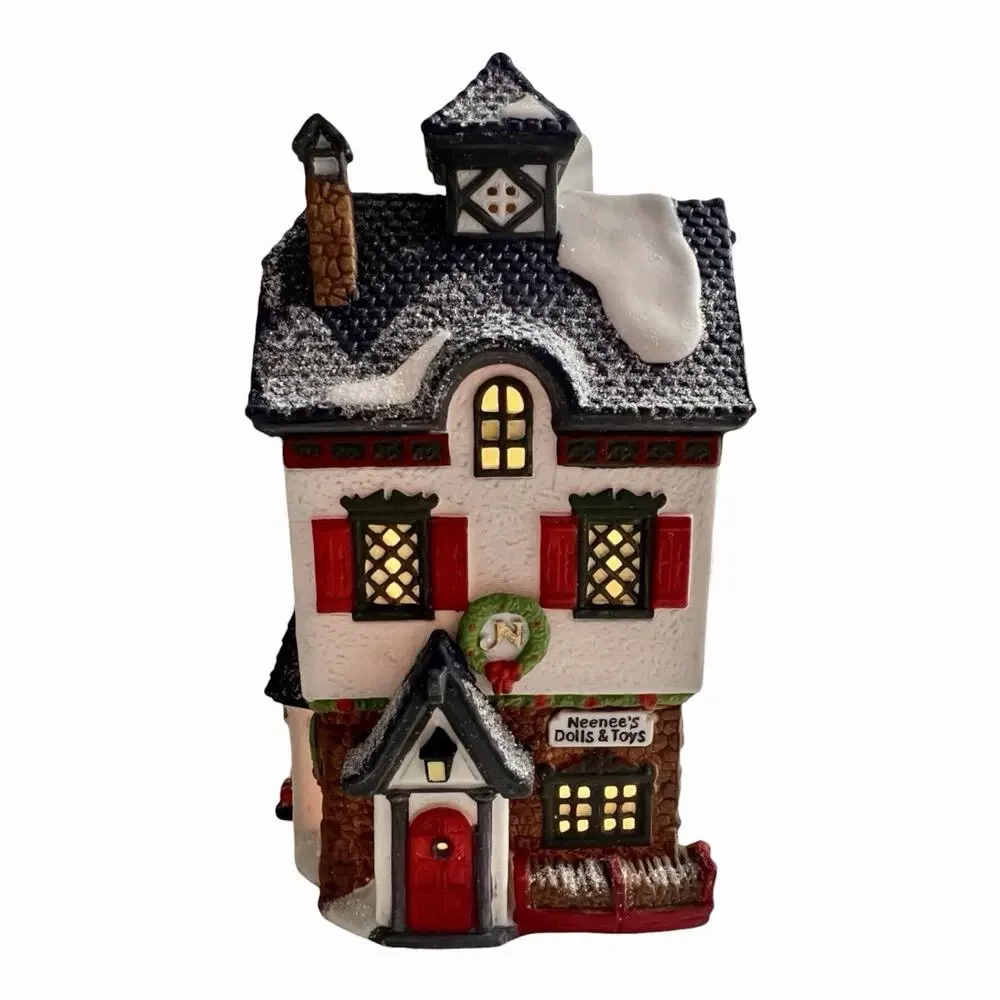 Vintage 1991 ORIGINAL Dept 56 “Neenees Dolls and Toys” Handpainted NEW Retired
